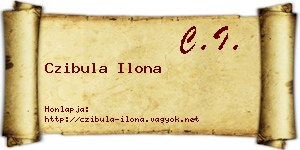 Czibula Ilona névjegykártya